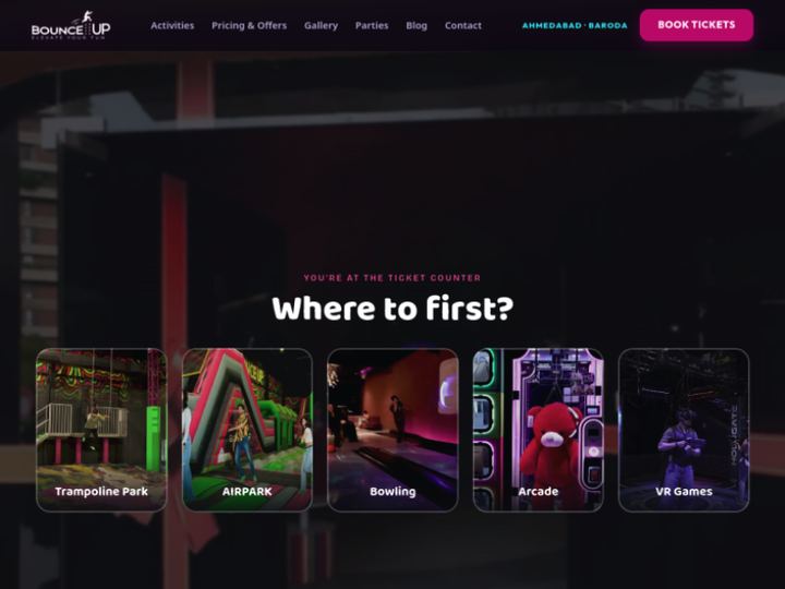 BounceUp website homepage