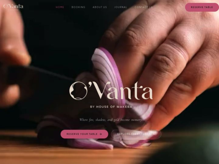 O'Vanta website homepage